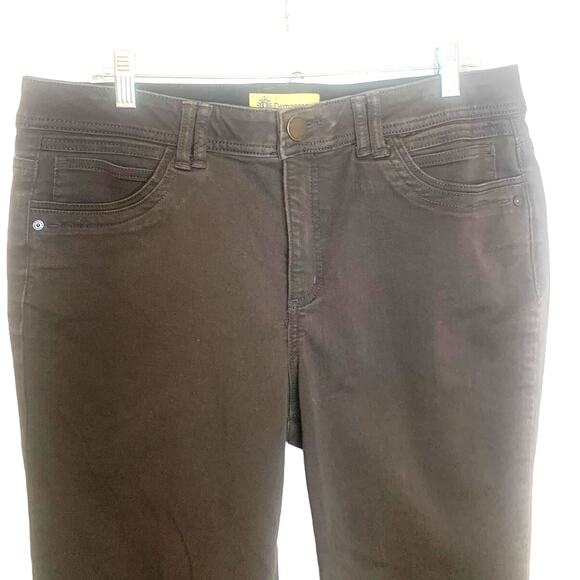 Democracy "Ab" Solution High Rise Jeans 14 Brown Ankle Skinny Denim Slimming - Picture 4 of 9